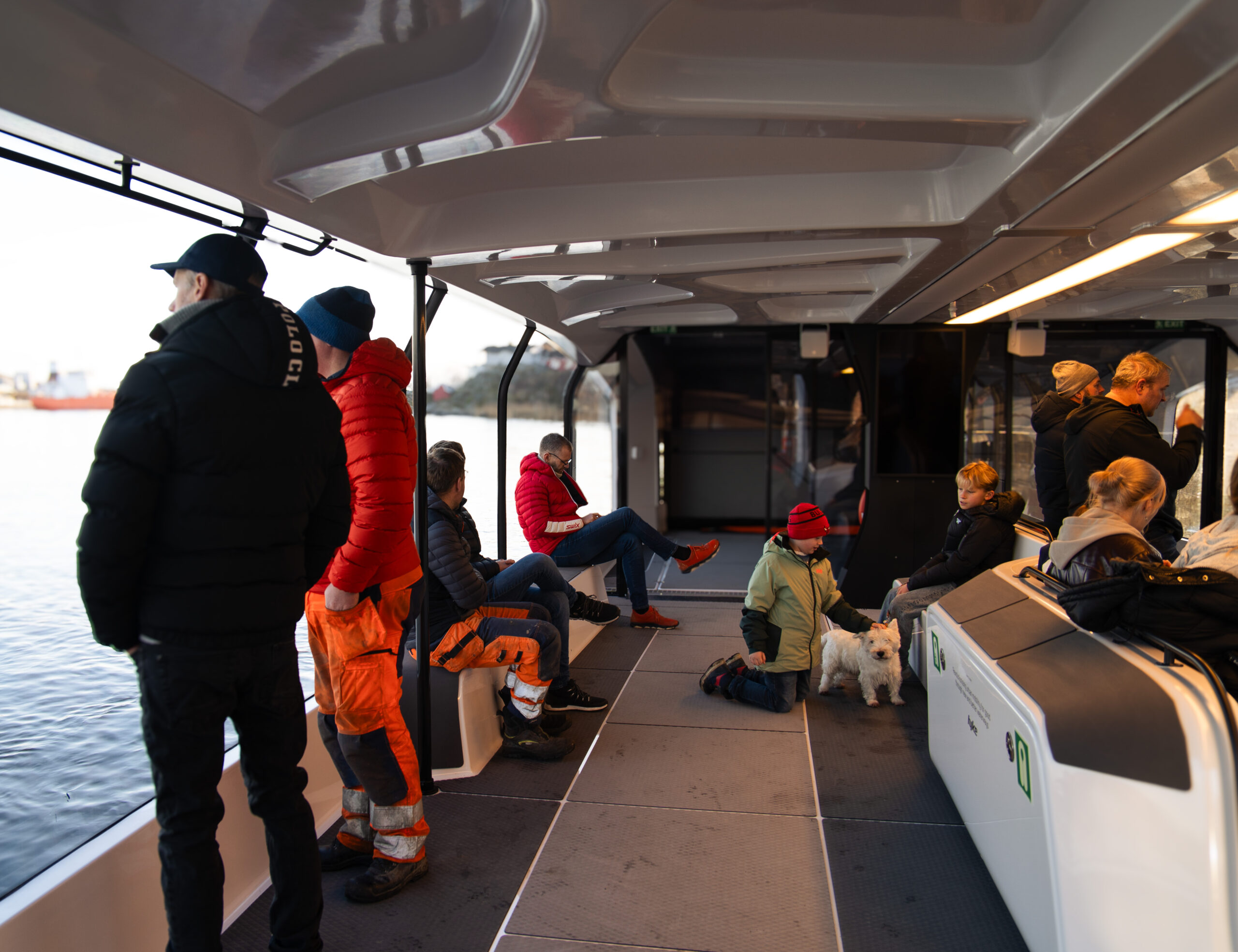 Traveling in an electric ferry in Mersey